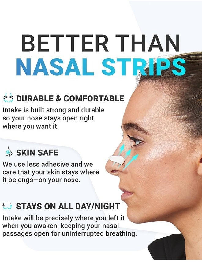 Eworld - Magnetic Nasal Strips Kit for Snoring Relief and Better Sleep, Includes 4 Reusable Bands, 30 Tabs, Applicator, Available in Pack of 1 or 2 - Image 1