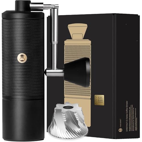 TIMEMORE C5 Pro Manual Coffee Grinder Capacity 30g with CNC Stainless Steel Conical Burr Internal Adjustable SettingDouble Bearing Positioning C5 Pro Matte Black - Image 1