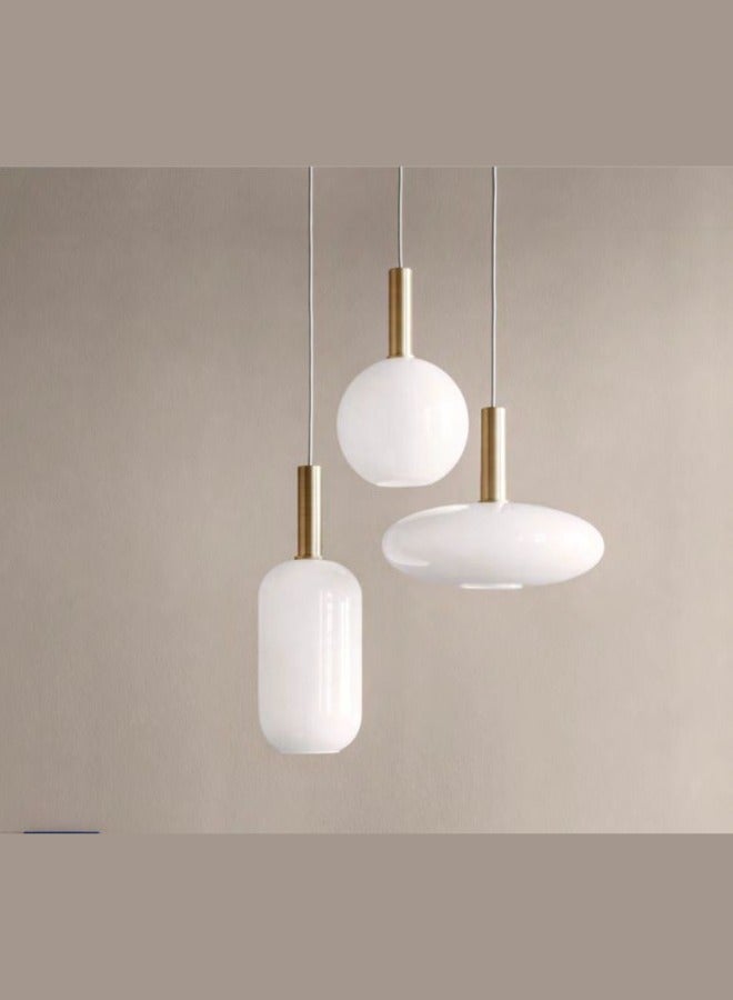 MAAC HOME MAAC Home Mirabilis Modern Frosted Milk White Glass Shade Pendant Lights Modern Decorative Stylish Elegant Contemporary Minimalist Pendant Lamp for Bedroom, Living Room, Office, Home Decor  - Image 1