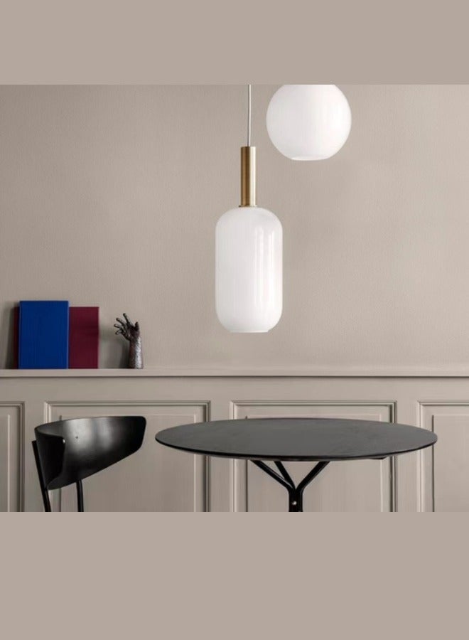 MAAC HOME MAAC Home Mirabilis Modern Frosted Milk White Glass Shade Pendant Lights Modern Decorative Stylish Elegant Contemporary Minimalist Pendant Lamp for Bedroom, Living Room, Office, Home Decor  - Image 2