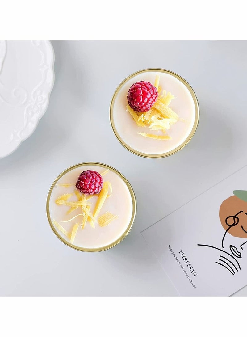 SYOSI Mini Aluminum Pans with Lids, 60pcs 5oz Disposable Aluminum Foil Cupcake Liners Ramekins Baking Cups, Dessert Cups with Lids Aluminum Foil Cupcake Holders Cheesecake Pan Dessert Containers(Black Gold) - Image 5