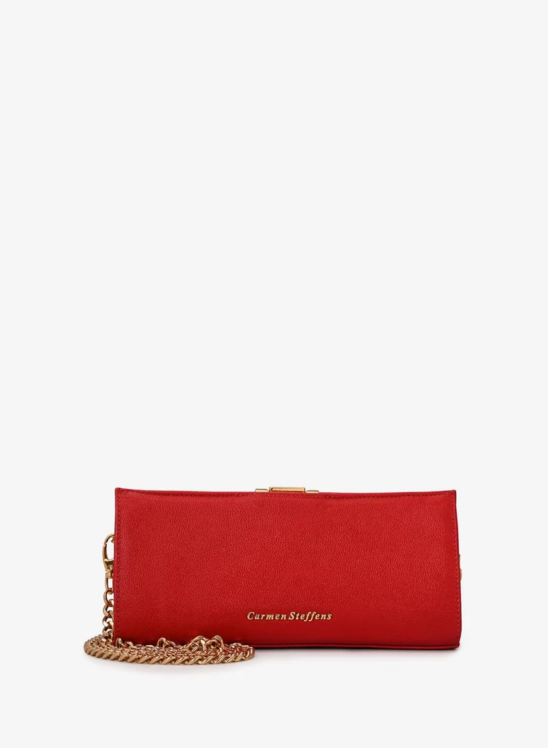Carmen Steffens Red Ruby Leather Crossbody Bag