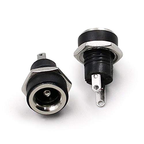 CentIoT - 5PCS DC Power Supply Jack Socket Male Connector - Round Panel Chasis Mount 12V 3A (2.1 x 5.5mm) - Image 2