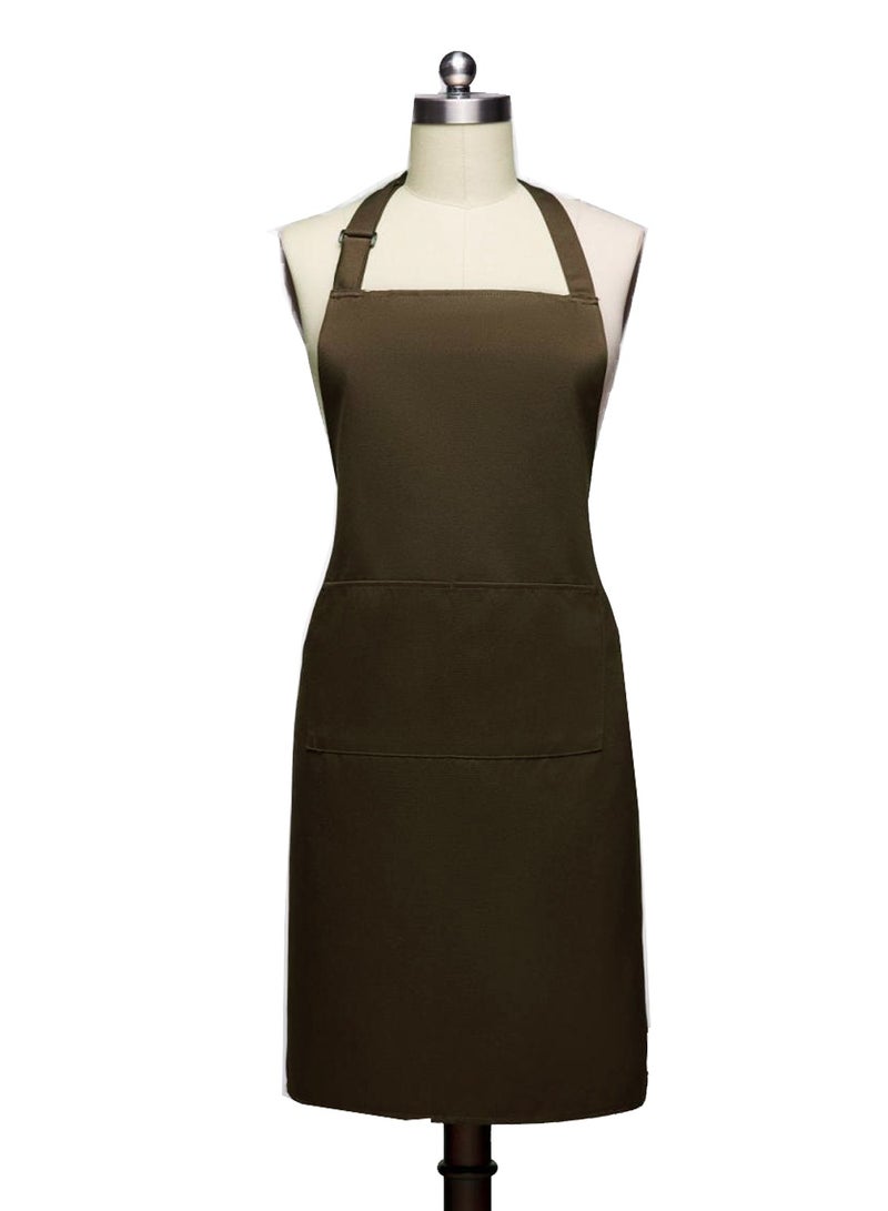 Unisex Adjustable Bib Apron with 2 Pockets and Neck Belt for Kitchen Cooking Drawing Crafting Working - Image 2