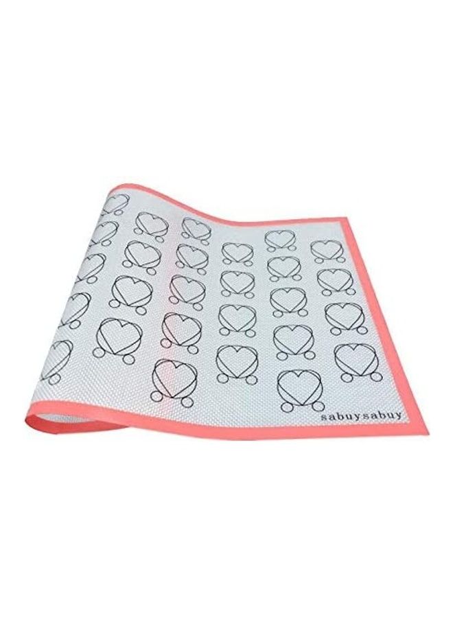 Silicone Dough Mat: 36 Circles Heart Pastry Oven Pasta Tool Baking Sheet Grey 42 x 29cm - Image 1