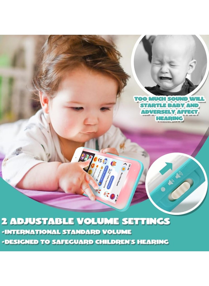 BAYBEE Musical Mobile Phone Toys for kids with Touch Screen Light Sounds Baby Pretend Play CellPhone Toy Game English & Number Interactive Learning Education Toddler Kids Toys for 1 2 3 4 Years Boys Girls  - Image 2