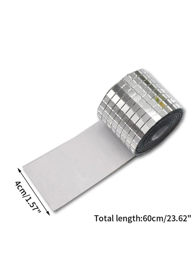 Mirror Mosaic Tiles Stickers Diy Self-Adhesive Mini Square Acrylic Wall Sticker - Image 1