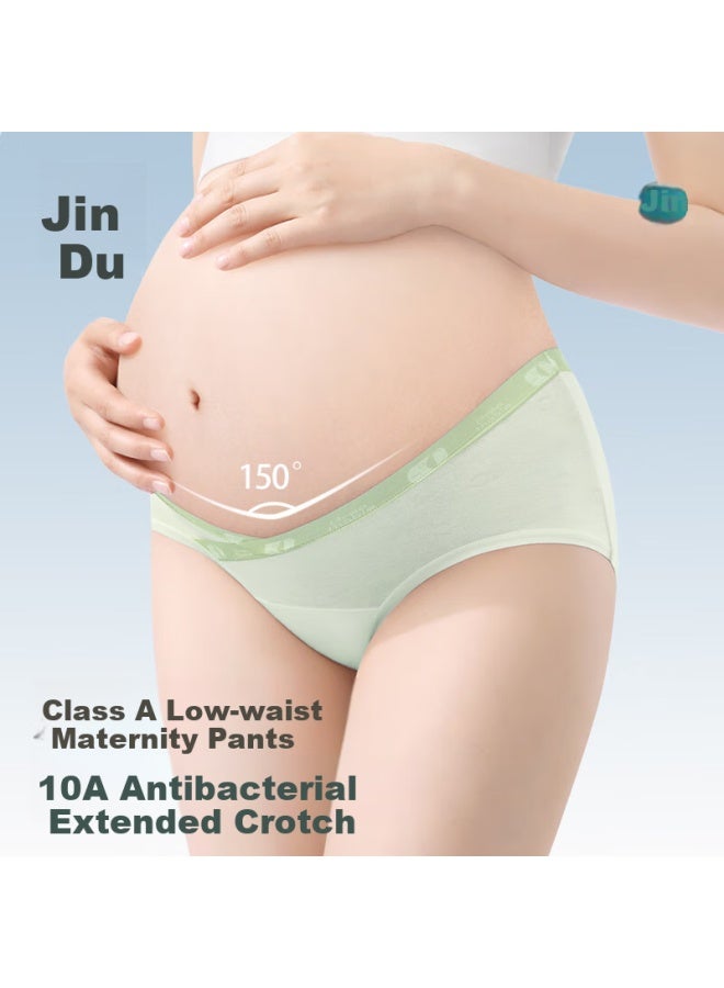 Jindu A-class Maternity Underwear Pure Cotton 10a Antibacterial Extended Crotch Pregnancy Special Early Low Waist Mid-late Summer - Image 1