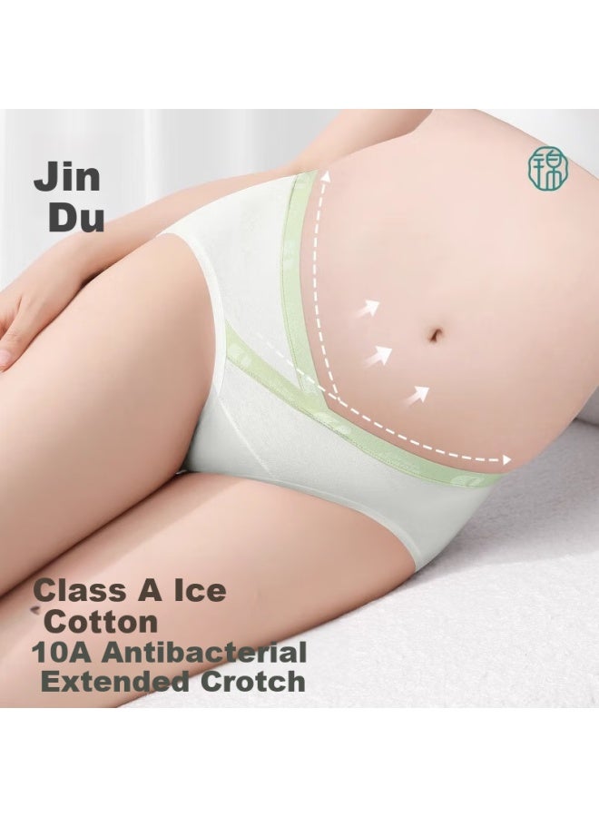Jindu A-class Maternity Underwear Pure Cotton 10a Antibacterial Extended Crotch Pregnancy Special Early Low Waist Mid-late Summer - Image 3