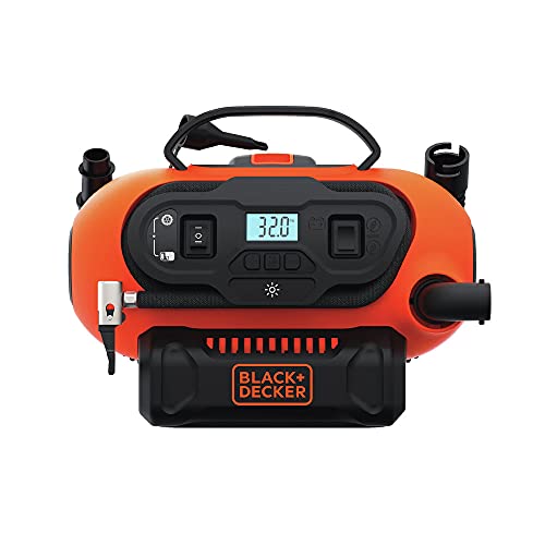BLACK+DECKER 20V MAX* Inflator, Portable Air Compressor, 3 Modes: Cordless, 120V Corded, and 12V Car Adapter, Air Pump, Battery Sold Separately (BDINF20C) - Image 2