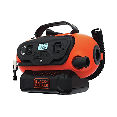 BLACK+DECKER 20V MAX* Inflator, Portable Air Compressor, 3 Modes: Cordless, 120V Corded, and 12V Car Adapter, Air Pump, Battery Sold Separately (BDINF20C) - Image 3