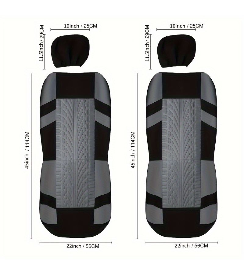 4pcs Universal Car Seat Covers Two Front Seats Set Red Breathable Polyester Split Design For Cars Trucks SUVs Hand Wash Or Dry Clean All Season Foam Filled - Image 4