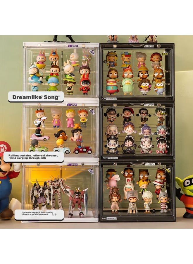 Eachy Acrylic Display Case For Blind Box Storage And Showcase, Transparent White Acrylic Container For Figurines And Collectibles - Image 3