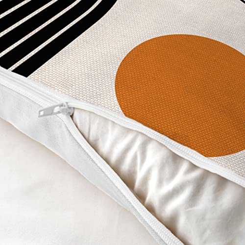 AEROHAVEN Cotton Premium Set Of 5 Geometric Digital Printed Hand Stitched Throw Pillow/Cushion Covers - (Off-White, 12 X 12 Inch) - Image 5