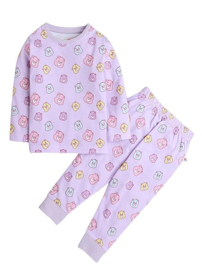 BUMZEE Lavender Girls Full Sleeves T-Shirt & Pyjama Set Age - 6-12 Months (Peb8690C-lvd) - Image 1