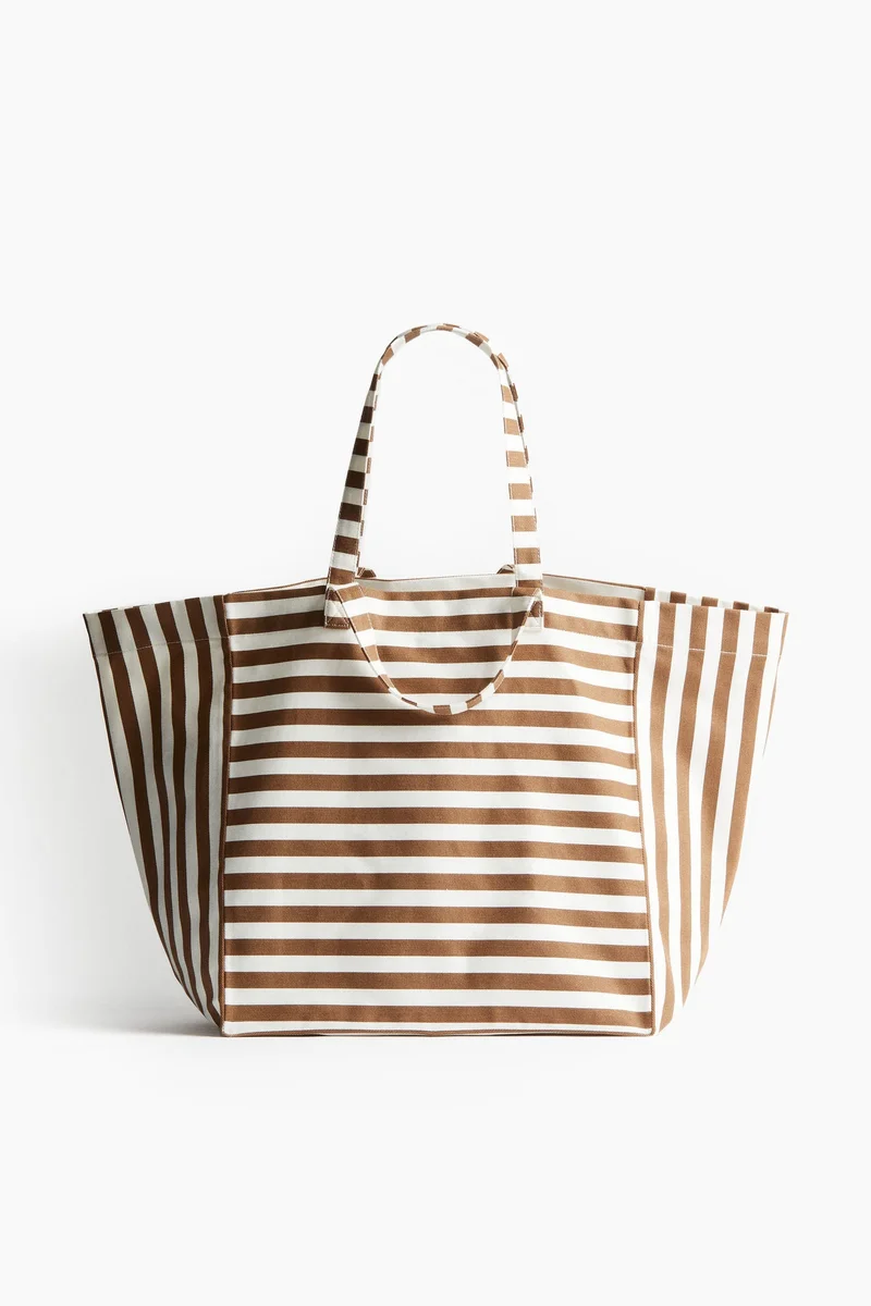 H&M Cotton canvas beach bag
