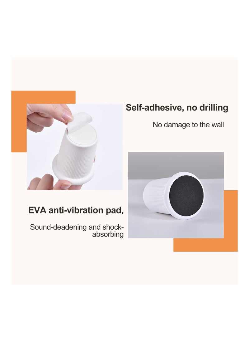 Generic - Adjustable Furniture Bed Risers, 2.9-4.9in Furniture Anti-Shake Tools, Self-Adhesive Plastic Anti Slip Round Couch Risers for Bed, Sofa, Desk and Chair Legs, 2 Pcs (White) - Image 1