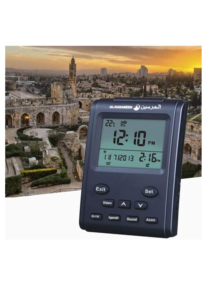الحرمين مسلم الصلاة الإسلامية أذان الجدول المنبه رمادي 96 5 55 mm 131.5 مللي متر - Image 3