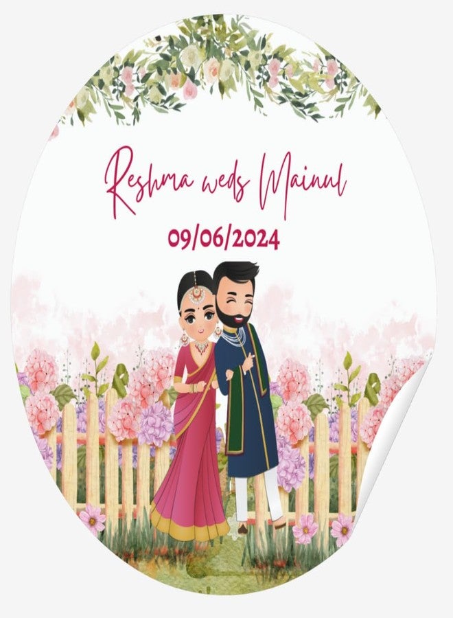 Yellow Nuts Personalized Thank You Return Gift Stickers 60 Pcs 2 Inch Wedding Mehendi Marriage Pack Anniversary Presents Favors Labels - Image 1