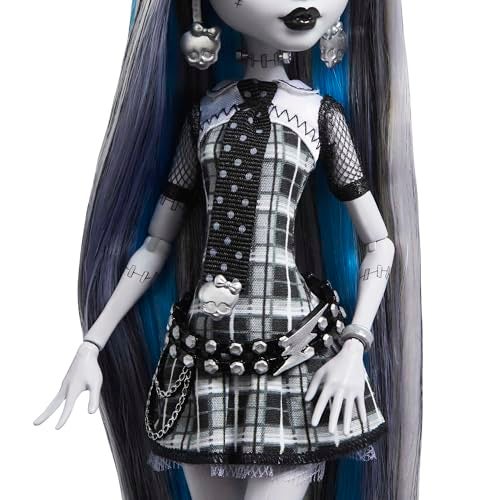 Monster High Doll, Frankie Stein in Black and White, Reel Drama Collector Doll, Doll-Size and Life-Size Posters, Horror Flick Theme, Toys and Gifts (HKN29) - Image 3