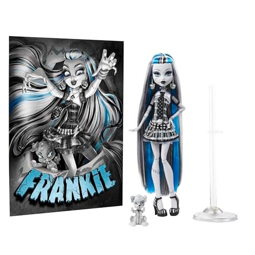 Monster High Doll, Frankie Stein in Black and White, Reel Drama Collector Doll, Doll-Size and Life-Size Posters, Horror Flick Theme, Toys and Gifts (HKN29) - Image 5