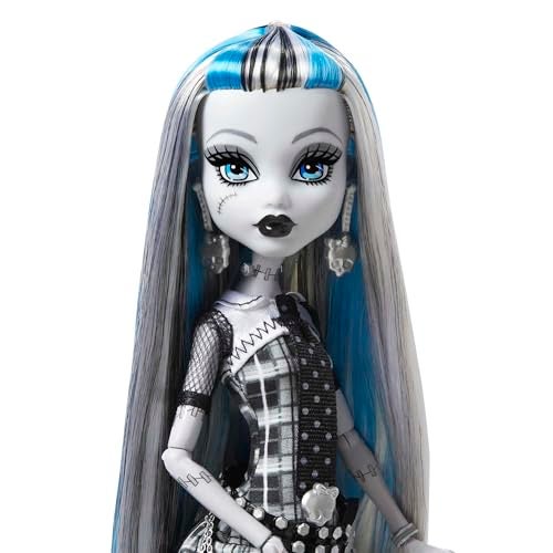 Monster High Doll, Frankie Stein in Black and White, Reel Drama Collector Doll, Doll-Size and Life-Size Posters, Horror Flick Theme, Toys and Gifts (HKN29) - Image 2