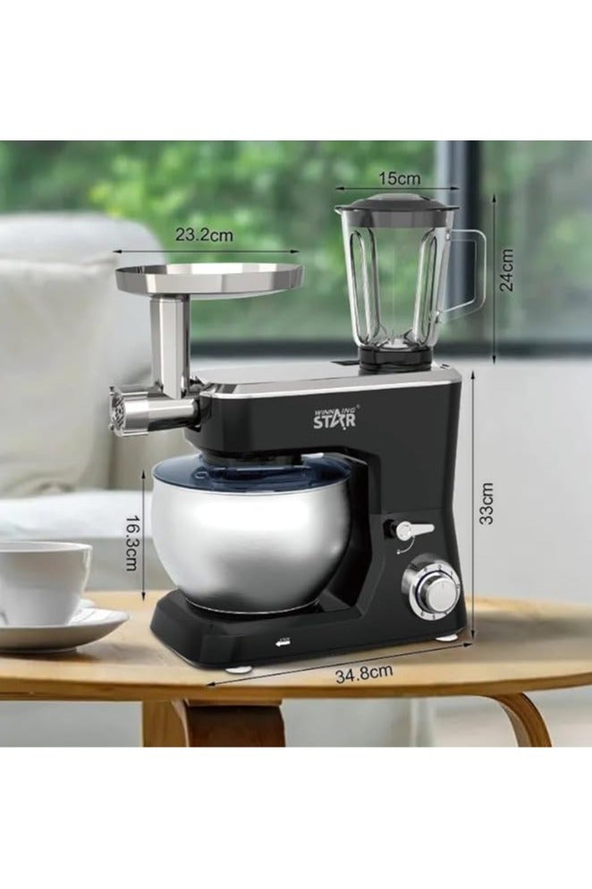 Winning Star Stand Mixer 2000W Multi-Function  7L with Grinder - Image 2