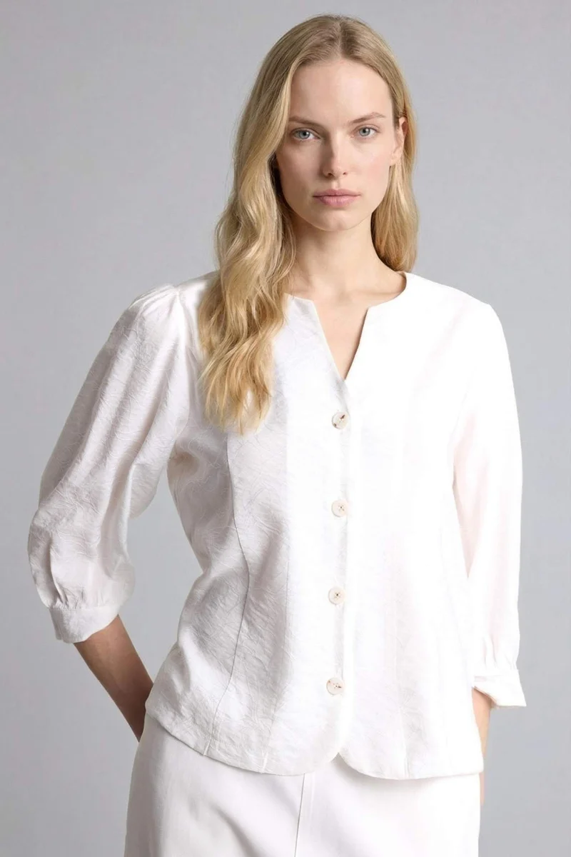 ديفاكتو Regular Fit Flap Collar Long Sleeve Shirt
