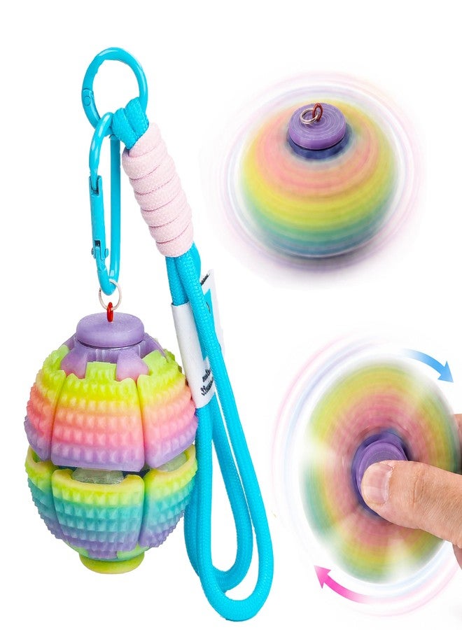 ascavs Press to Spin Fidget Ball for Adults, Spiky Pain Stim Fidget, Glow in Dark - Image 1