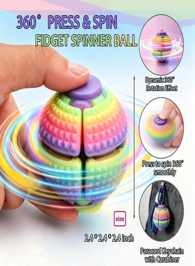 ascavs Press to Spin Fidget Ball for Adults, Spiky Pain Stim Fidget, Glow in Dark - Image 2