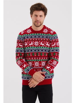 Cool Tarz Cool Style Men's Red-Green-White Christmas New Year Sweater-NOELKZKR200S  - Image 3