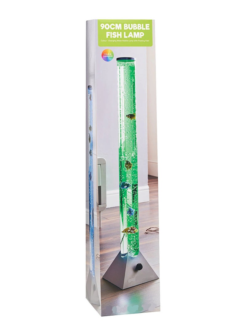 مصباح أرضي LED على شكل سمكة فقاعية بطول 90 سم - خزان مياه متغير اللون - إضاءة ليلية لحوض السمك لغرفة نوم الأطفال وديكور المنزل - إضاءة مزاجية حسية متعددة الألوان - Image 4