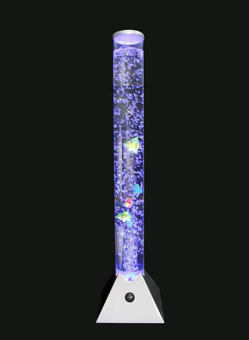 مصباح أرضي LED على شكل سمكة فقاعية بطول 90 سم - خزان مياه متغير اللون - إضاءة ليلية لحوض السمك لغرفة نوم الأطفال وديكور المنزل - إضاءة مزاجية حسية متعددة الألوان - Image 2