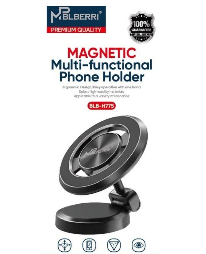 MPBLBERRI Magnetic Car Phone Holder Dashboard Mount – Multi-Functional 360° Rotating Mobile Holder with Powerful Magnet for iPhone, Samsung & Android Smartphones - Image 2