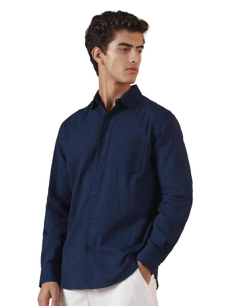 FYLTR Men's Full Sleeve Casual FIT Shirt,Blue Aura, Medium - Image 5