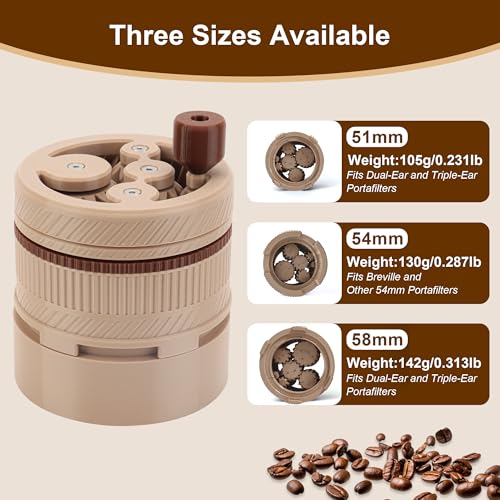 ShanSon WDT Espresso Tool with Brush Base Coffee Powder Distributor Needle WDT Tool for Barista Coffee Bar Espresso Distribution Tool,58mm,Khaki&Brown - Image 2