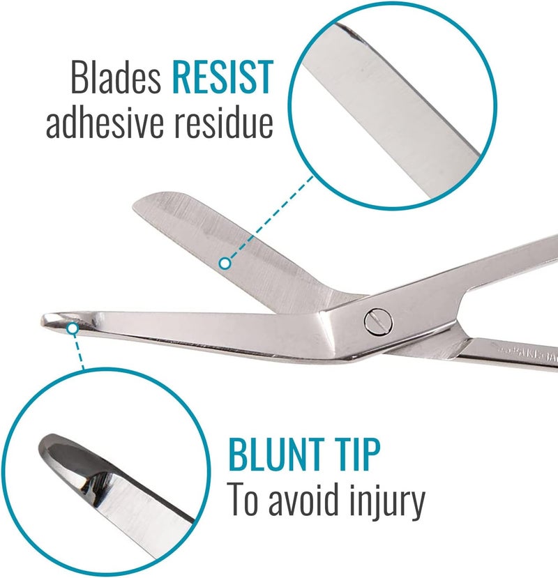 Mabis 1.3cm Stainless Steel Bandage Scissors for Medical and Home Use - Image 3