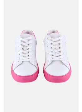 DKNY Women Abeni Arch Lace Up Casual Sneakers, White  - Image 4