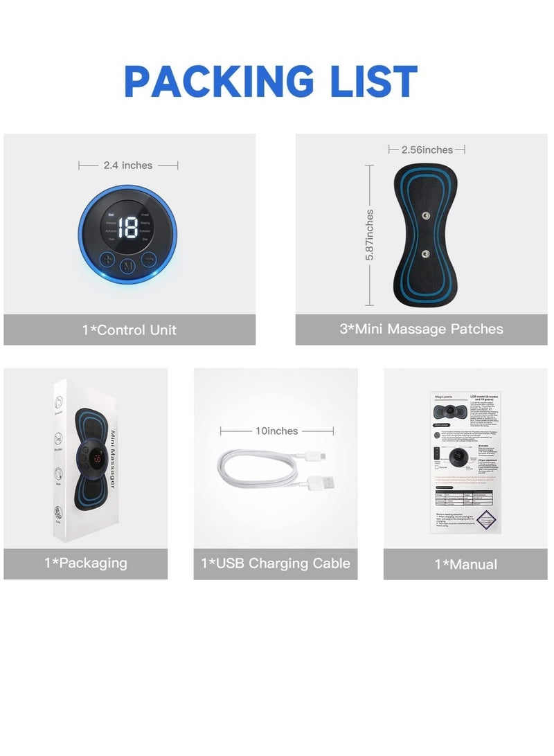 ELTRAZONE Body Massager,Wireless Portable Neck Massager with 8 Modes and 19 Strength Levels Rechargeable Pain Relief EMS Massage Machine for - Image 5