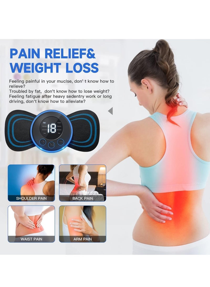 ELTRAZONE Body Massager,Wireless Portable Neck Massager with 8 Modes and 19 Strength Levels Rechargeable Pain Relief EMS Massage Machine for - Image 2