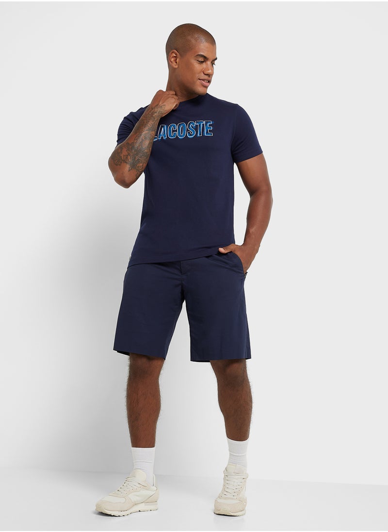 LACOSTE Logo Graphic Crew Neck Short Sleeve T-Shirt  - Image 4