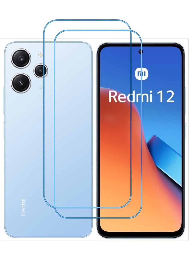 ACLIX 2 Pieces Antistatic ESD Dustproof Premium Quality High Definition Clear Tempered Glass Screen Protector Designed For Xiaomi Redmi 12 - Image 1