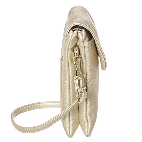 MINICAT Small Crossbody Bags for Women Cell Phone Bag Vegan Leather Cross Body Purse Wallet Purses(Gold) - Image 2