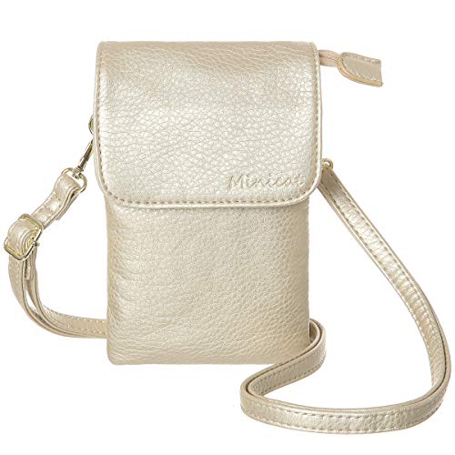 MINICAT Small Crossbody Bags for Women Cell Phone Bag Vegan Leather Cross Body Purse Wallet Purses(Gold) - Image 1