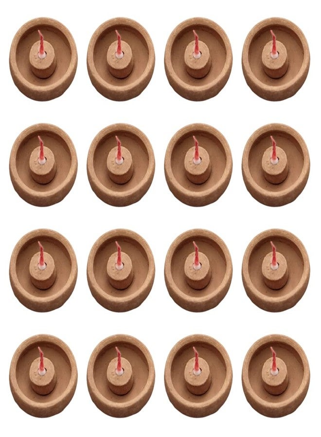 TreasureBox 30 Pcs Clay Diya Set with Wick Holders & Cotton Batti | Traditional Handmade Earthern Oil Lamps for Diwali, Puja & Home Decoration - Image 3