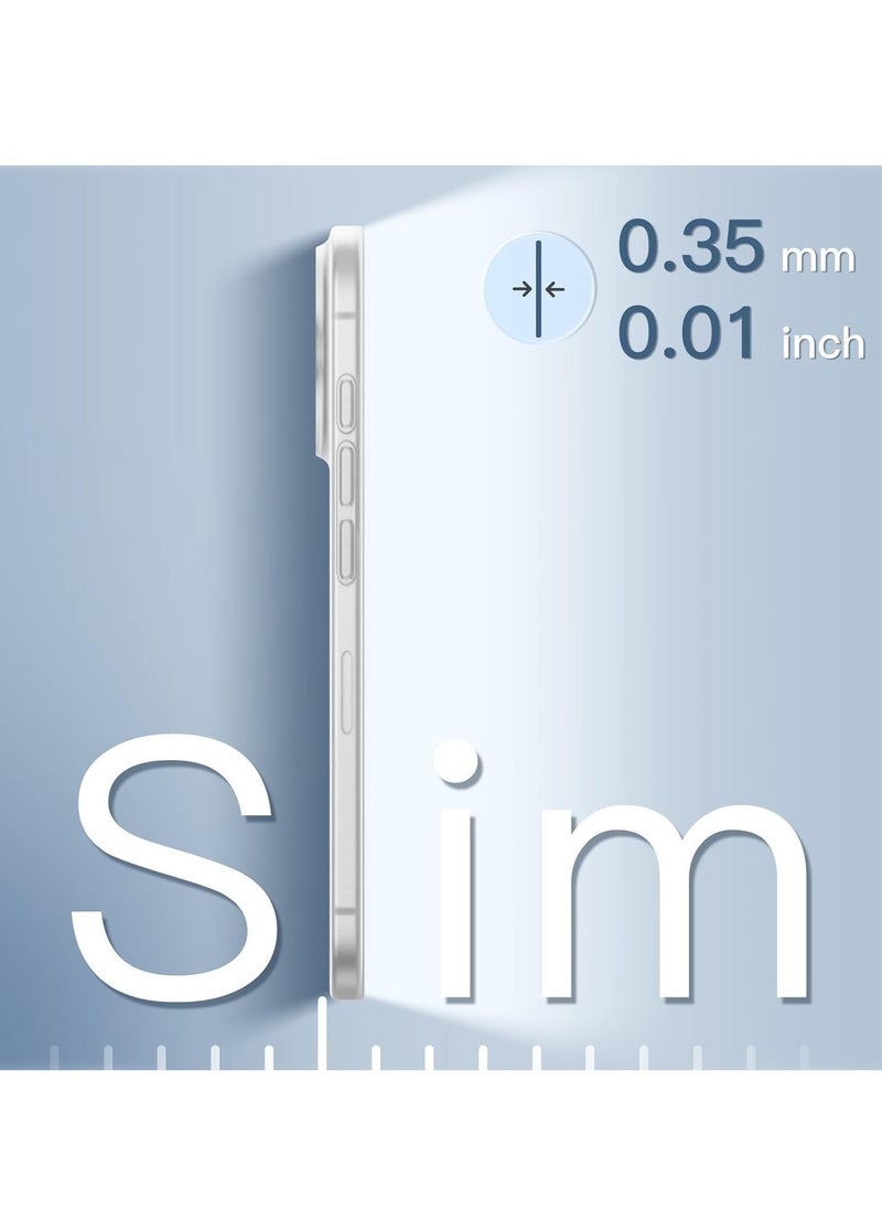 JAJEEK "Ultra-Slim 0.35mm Case for iPhone 16 Pro (6.3 Inch) – Lightweight Matte Finish, Full Camera Protection, Minimalist Hard Shell (Frosted Clear)" - Image 3
