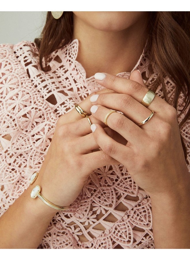 Kendra Scott Kendra Scott Elton Cuff Bracelet for Women, Fashion Jewelry, 14k Gold-Plated, Ivory Mother of Pearl  - Image 2