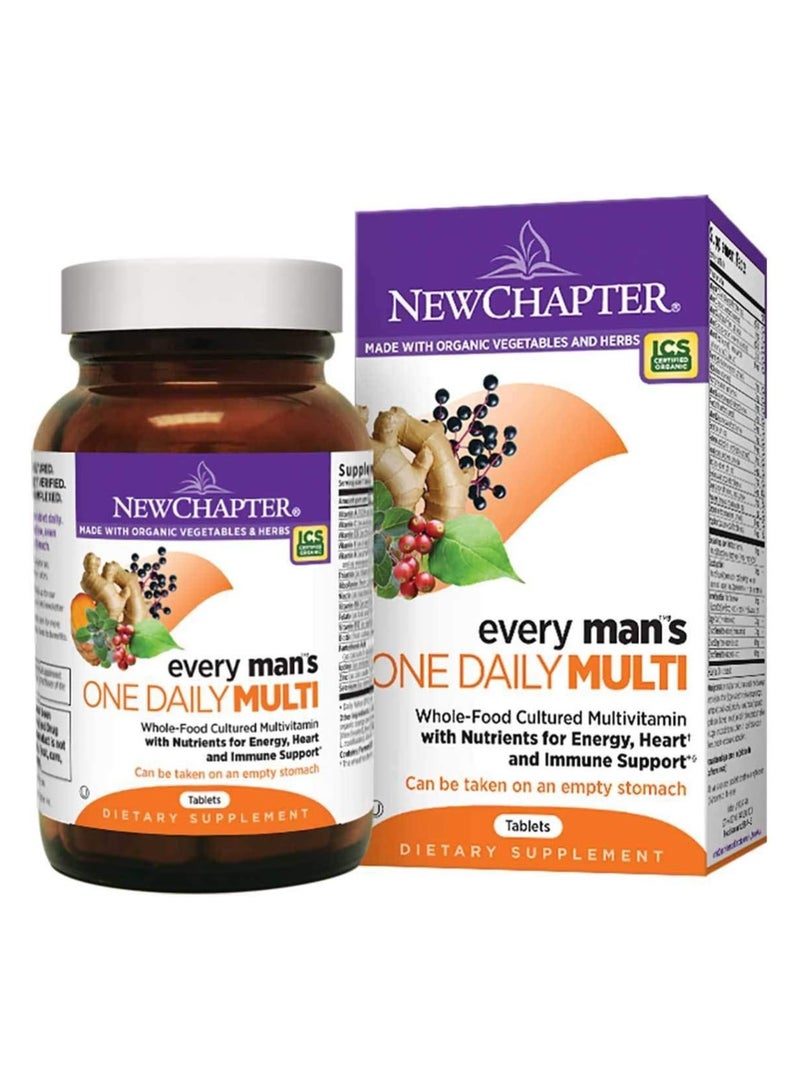 New Chapter every Man's One Daily Multivitamin Tablets,72 Vegetarian Tablets - Image 1
