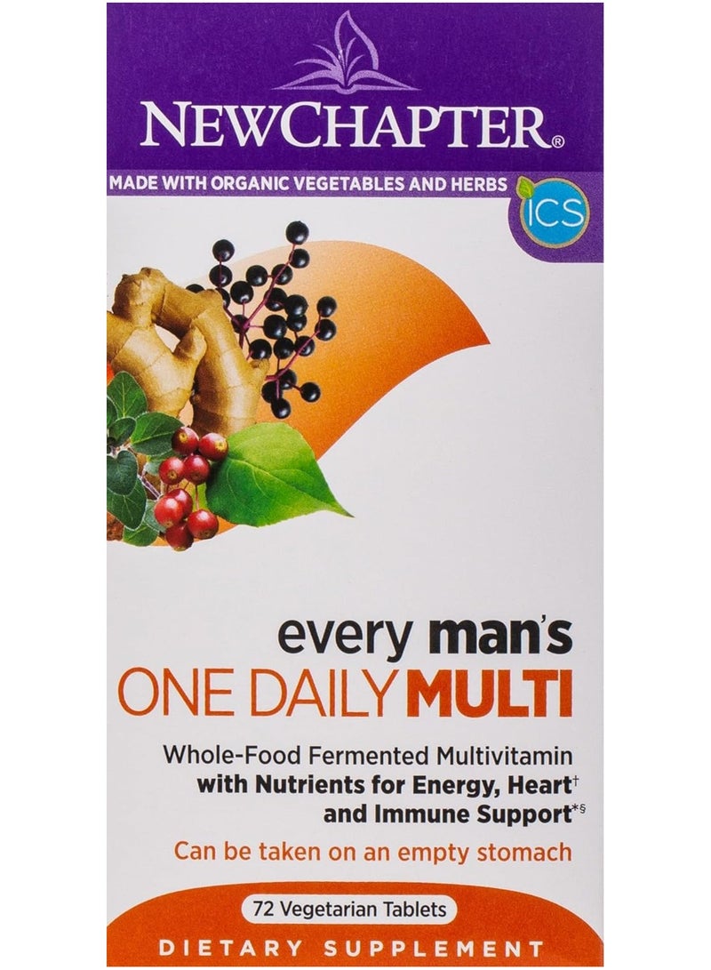 New Chapter every Man's One Daily Multivitamin Tablets,72 Vegetarian Tablets - Image 2