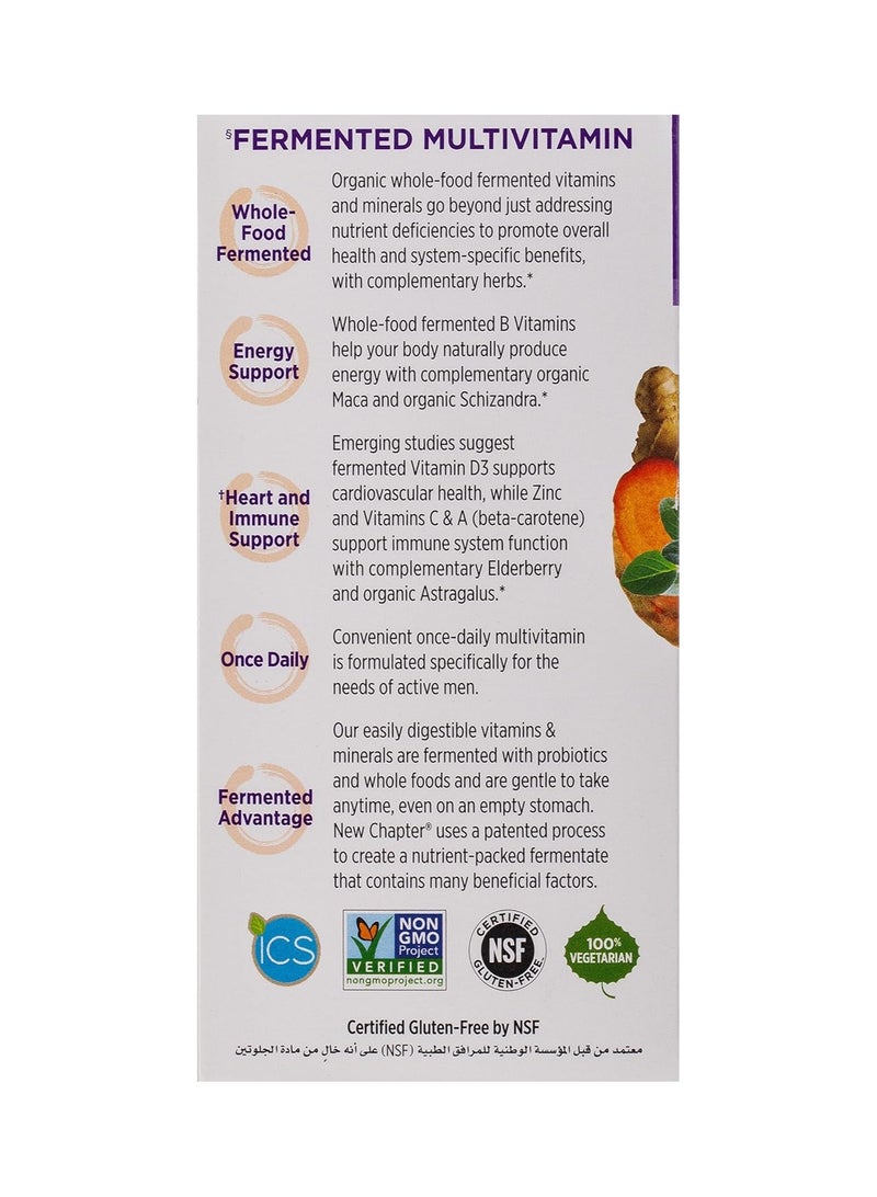 New Chapter every Man's One Daily Multivitamin Tablets,72 Vegetarian Tablets - Image 3